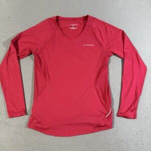 Brooks Crew Neck Pullover Running Long Sleeve Track Shirt Womens Size Large Red